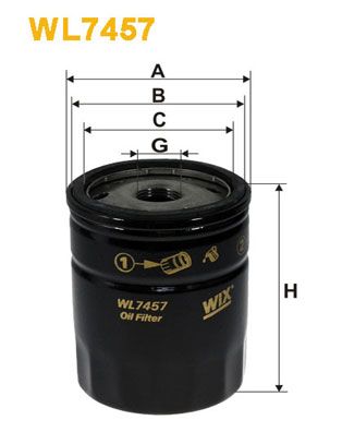 WIX FILTERS Eļļas filtrs WL7457